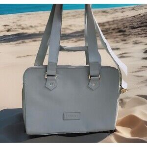 Kamlui Messenger Laptop Bag Crossbody Short or Longer Handle Women Gray 13x9